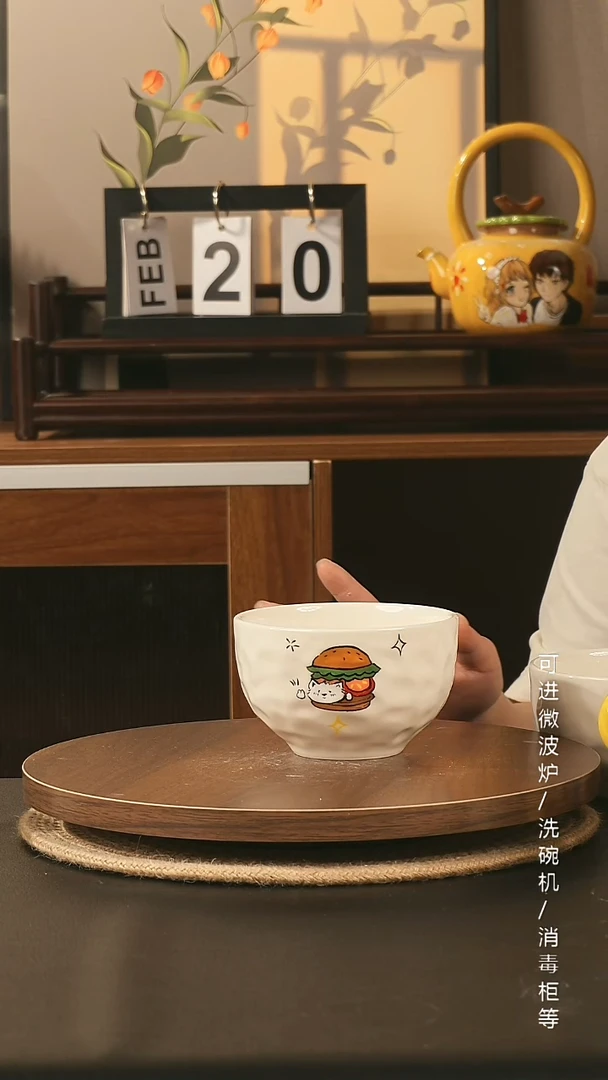 陶瓷景德镇高温釉下彩纯手绘创意瓷