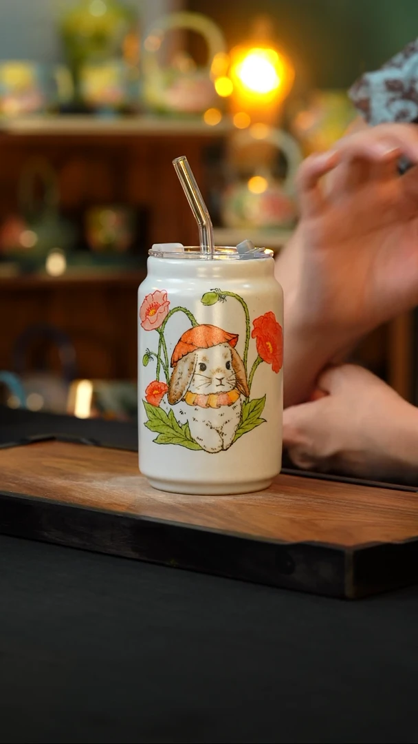 杯手绘心瓷陶瓷浮力
