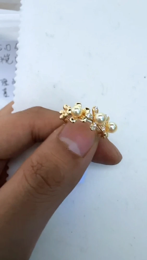 【闪购商品】海水珍珠戒指银S925镶嵌戒指