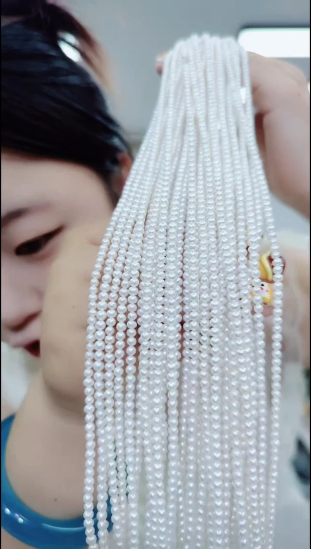 淡水珍珠合金颈饰2128白色小米珠