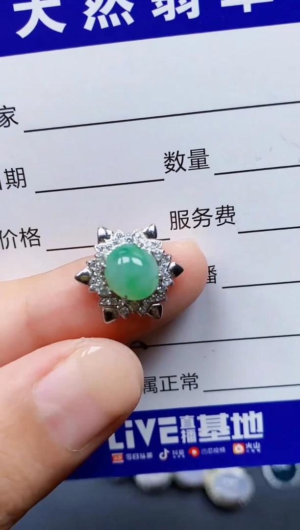 颈饰银S925镶嵌翡翠120