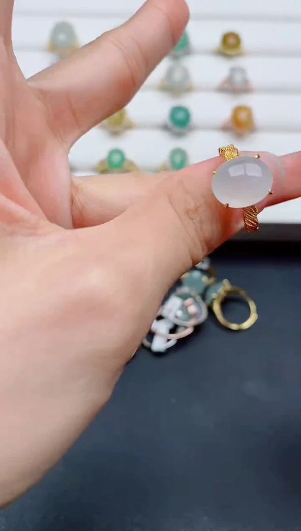 银S925镶嵌戒指翡翠1