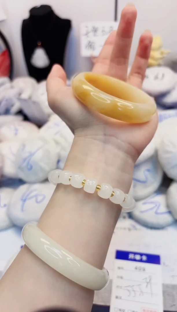 【闪购商品】石英质玉手镯未镶嵌409-财气镯-圈口55