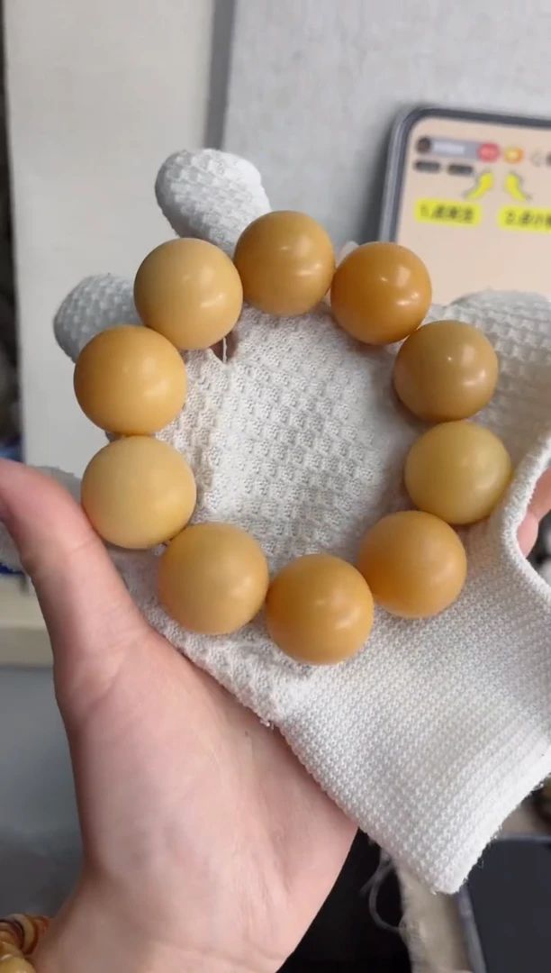 【闪购商品】菩提根/象牙果手串干磨圆珠24mm瑕疵不补C74