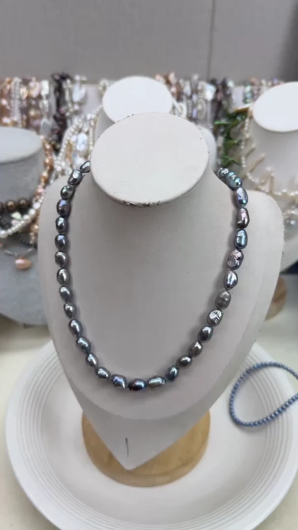 颈饰银S925镶嵌淡水珍珠1