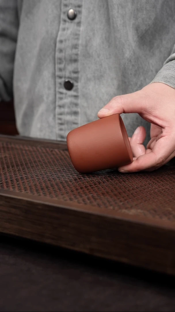 【闪购商品】紫砂茶杯底槽清高杯