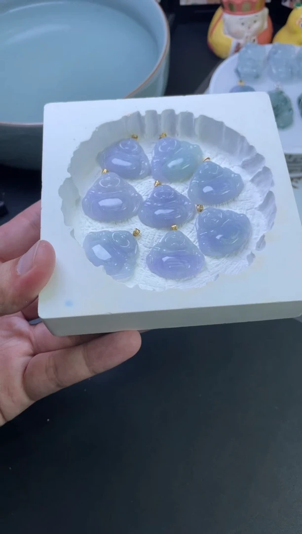 翡翠18K金镶嵌颈饰多样性一件H4