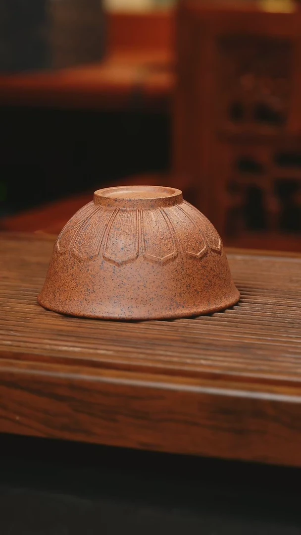 茶杯紫砂高端柴燒主任人杯