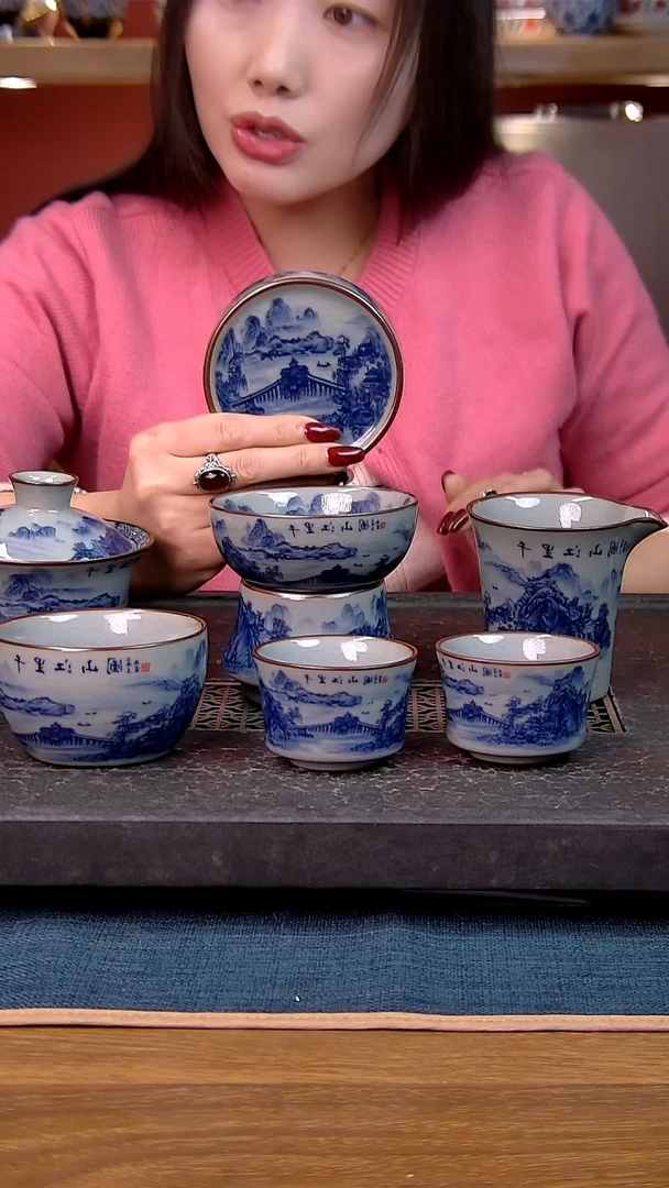 哇*简装家用款7件套 老陶泥开片纹陶瓷茶具
