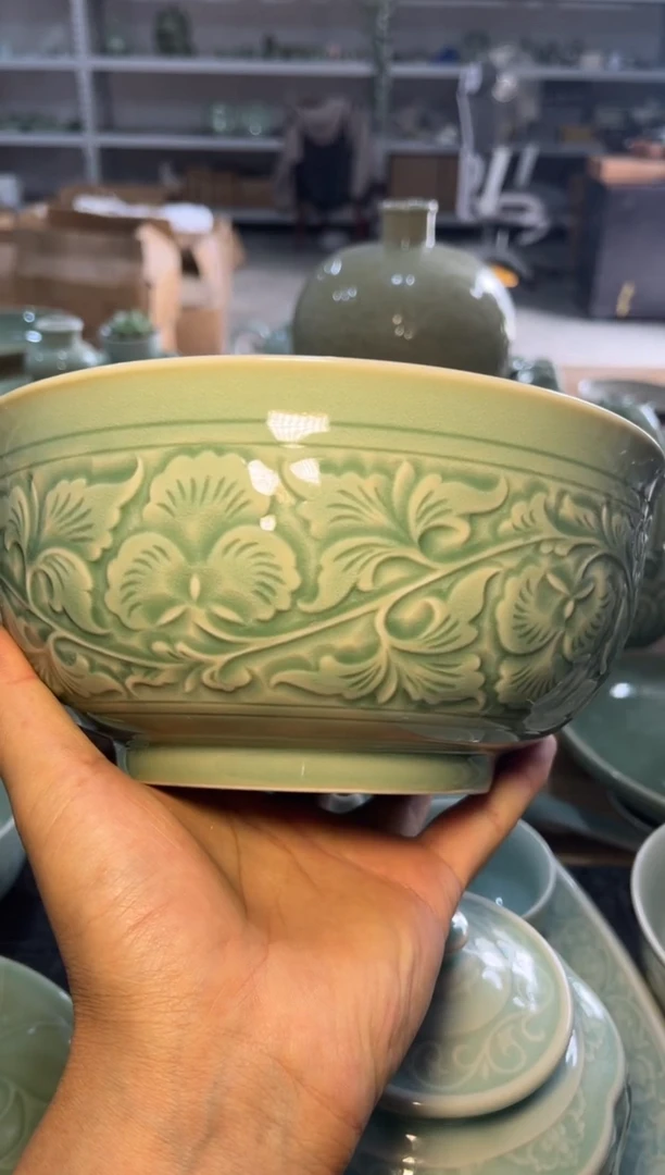 陶瓷微瑕7英寸宫廷碗1只