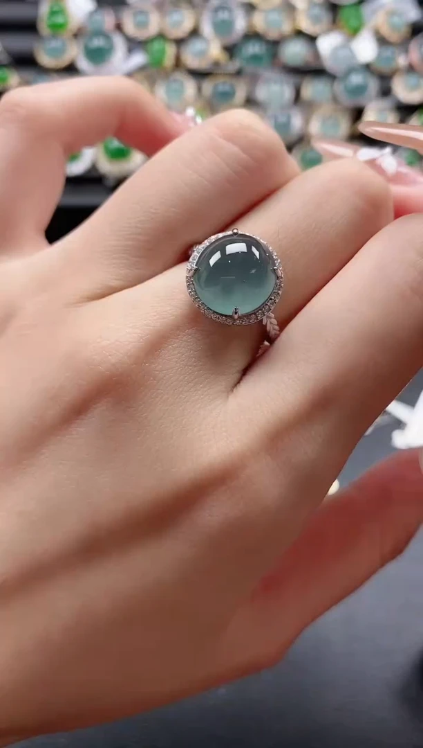 【闪购商品】翡翠戒指银S925镶嵌15151