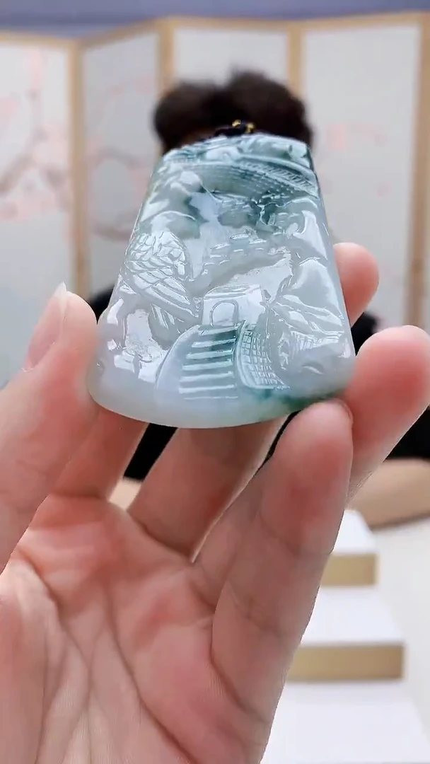 未镶嵌定制翡翠5140lr-毛货挂件14