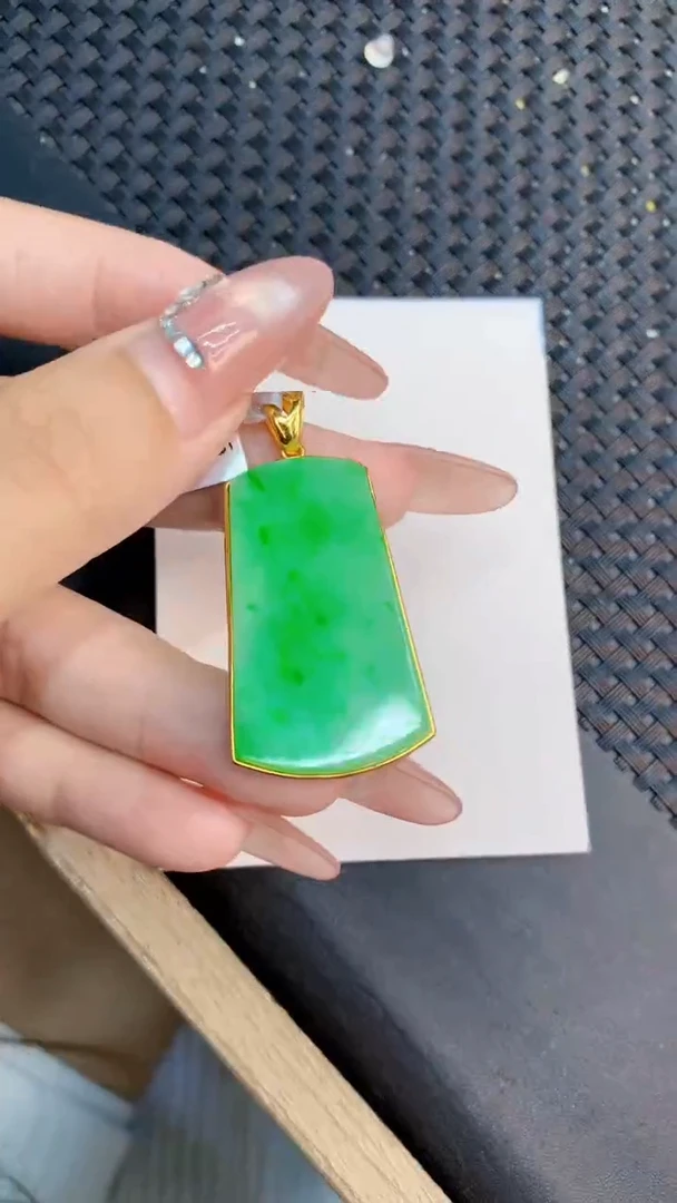 翡翠银S925镶嵌吊坠(不含链)1