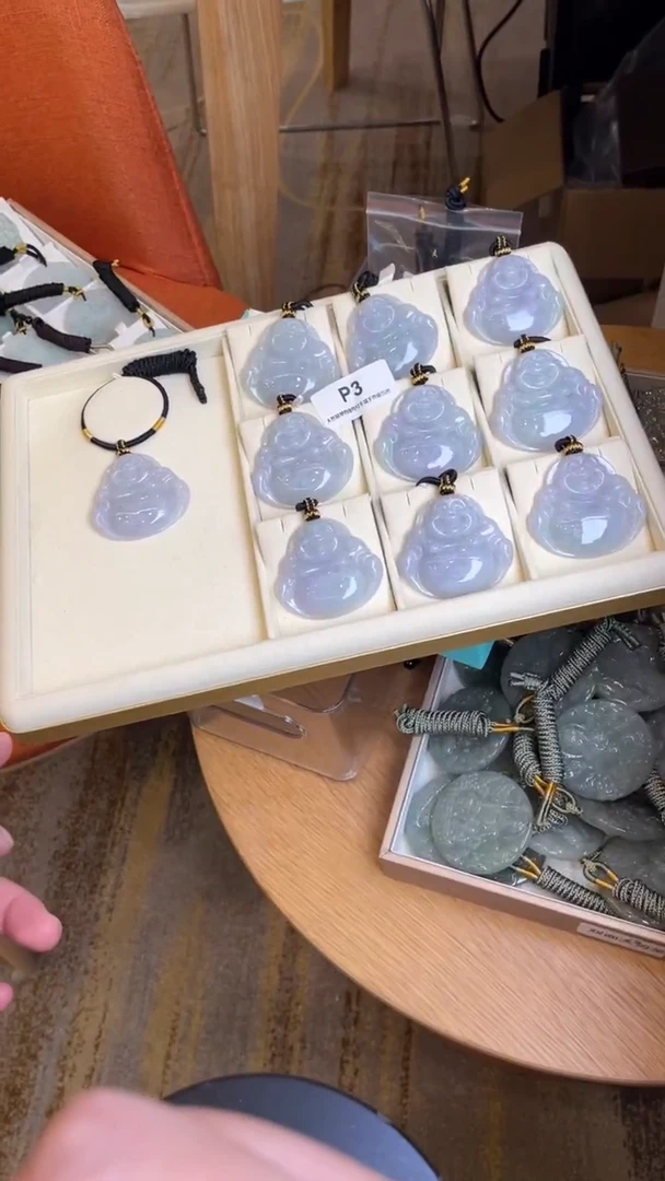 颈饰未镶嵌翡翠天然缅甸翡翠A货多样性发一佛公P3