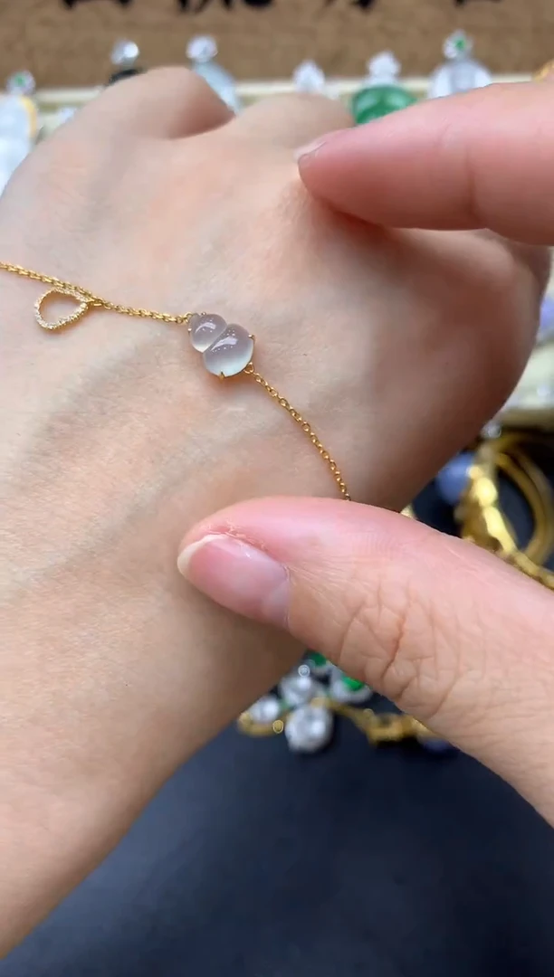 【闪购商品】翡翠手串18K金镶嵌197-中国好珍宝