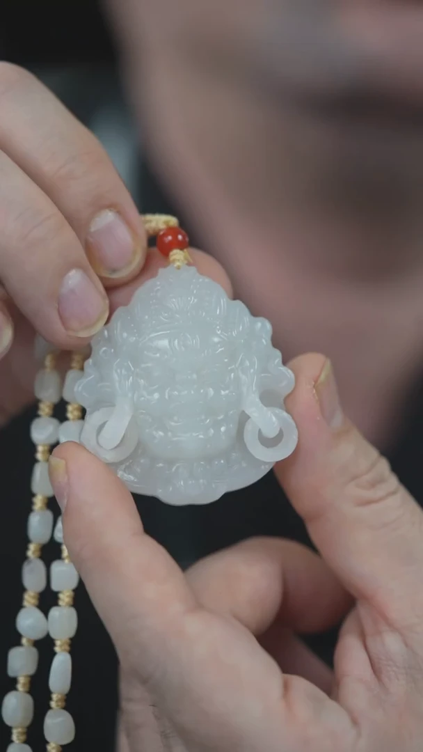 颈饰未镶嵌和田玉黄财神