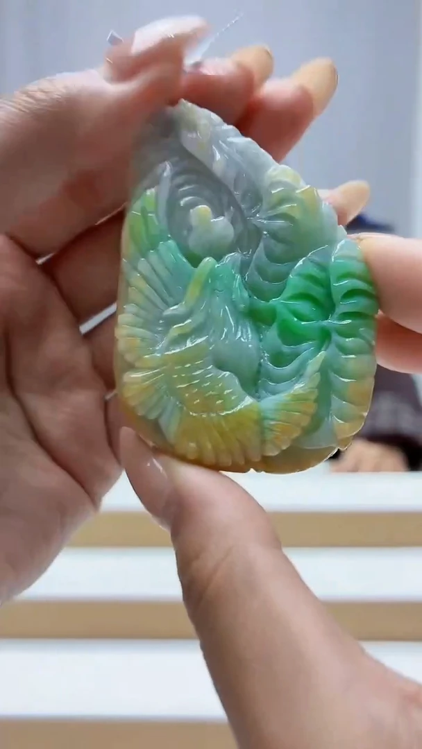 未镶嵌定制翡翠5145MM-毛货挂件42