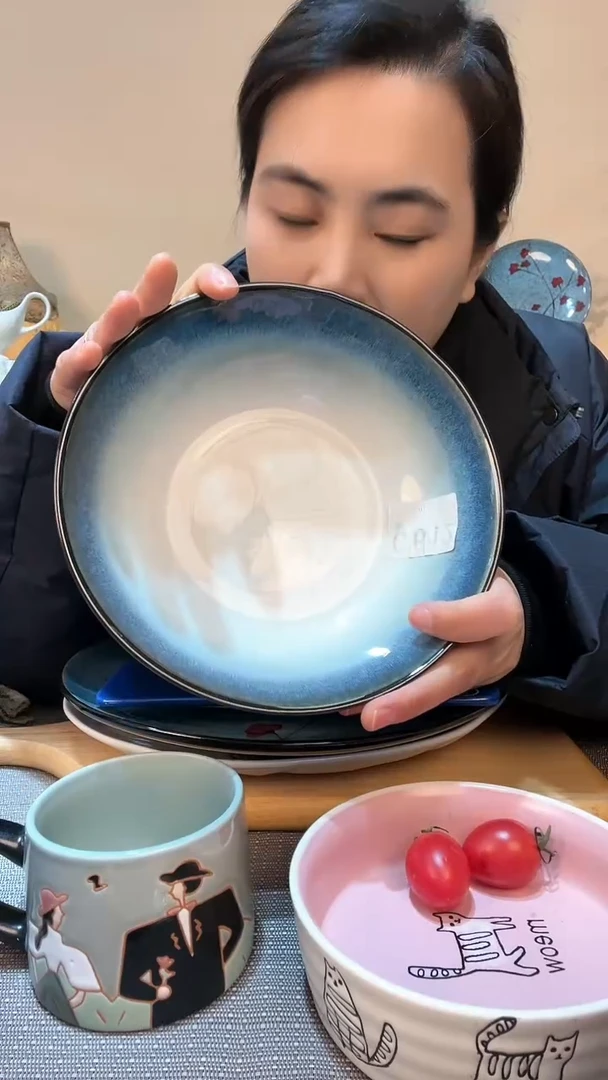 【闪购商品】瓷片8英寸碗  微瑕介意勿拍