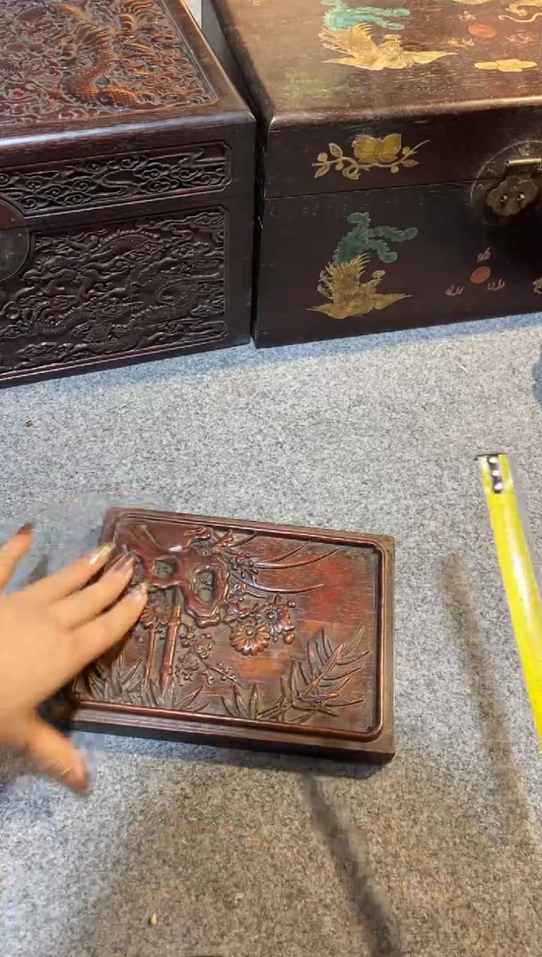 香榧木紫檀拆件雕刻板以直播间实物为准微瑕老物件