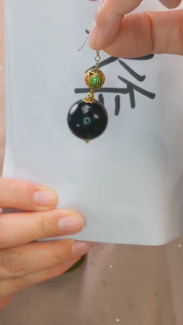 【闪购商品】蛇纹石玉耳坠未镶嵌聚宝盆就卡20耳坠