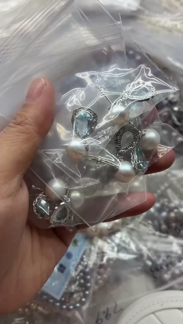 未镶嵌耳饰淡水珍珠多样性发其一，非无暇