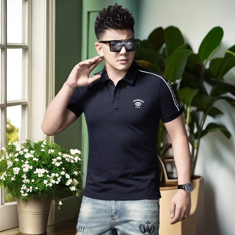 娜罗普西夏季新款POLO衫男士短袖t恤翻领商务保罗衫体恤男上衣
