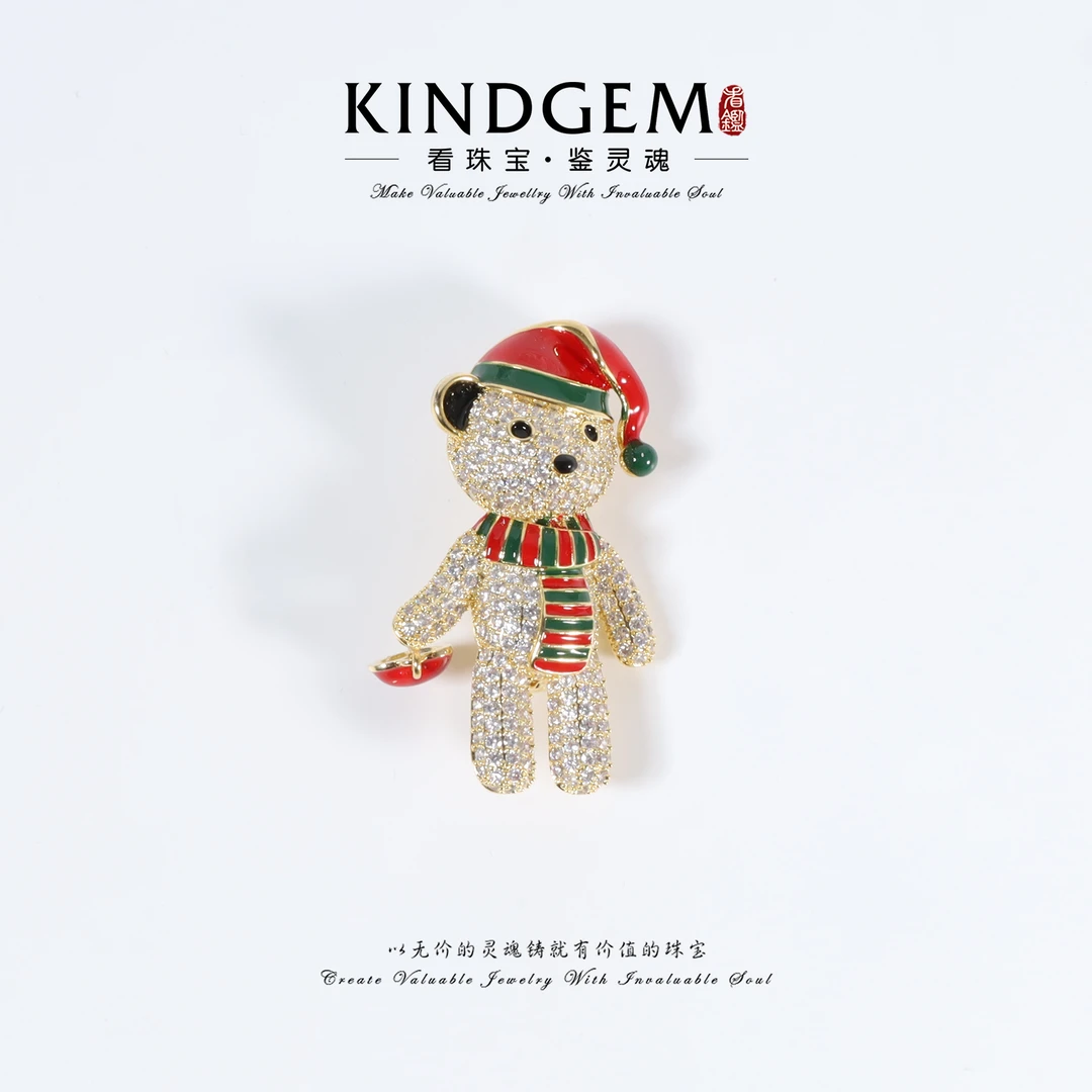 铜合金锆石胸针 经典时尚优雅百搭轻奢胸针 C-46239