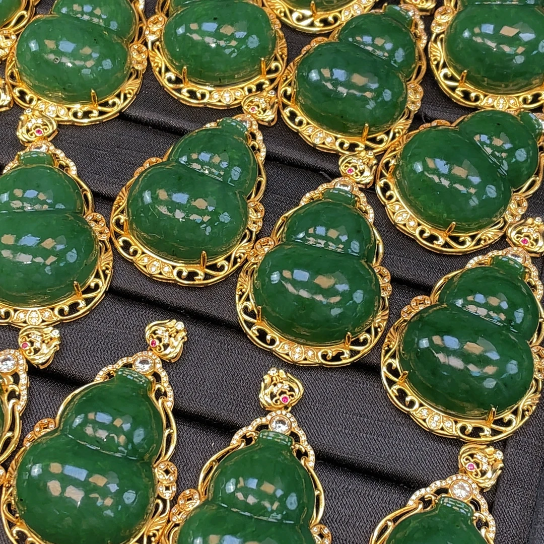 【年终回馈】 S925银天然和田玉碧玉葫芦吊坠 丨多样性发一