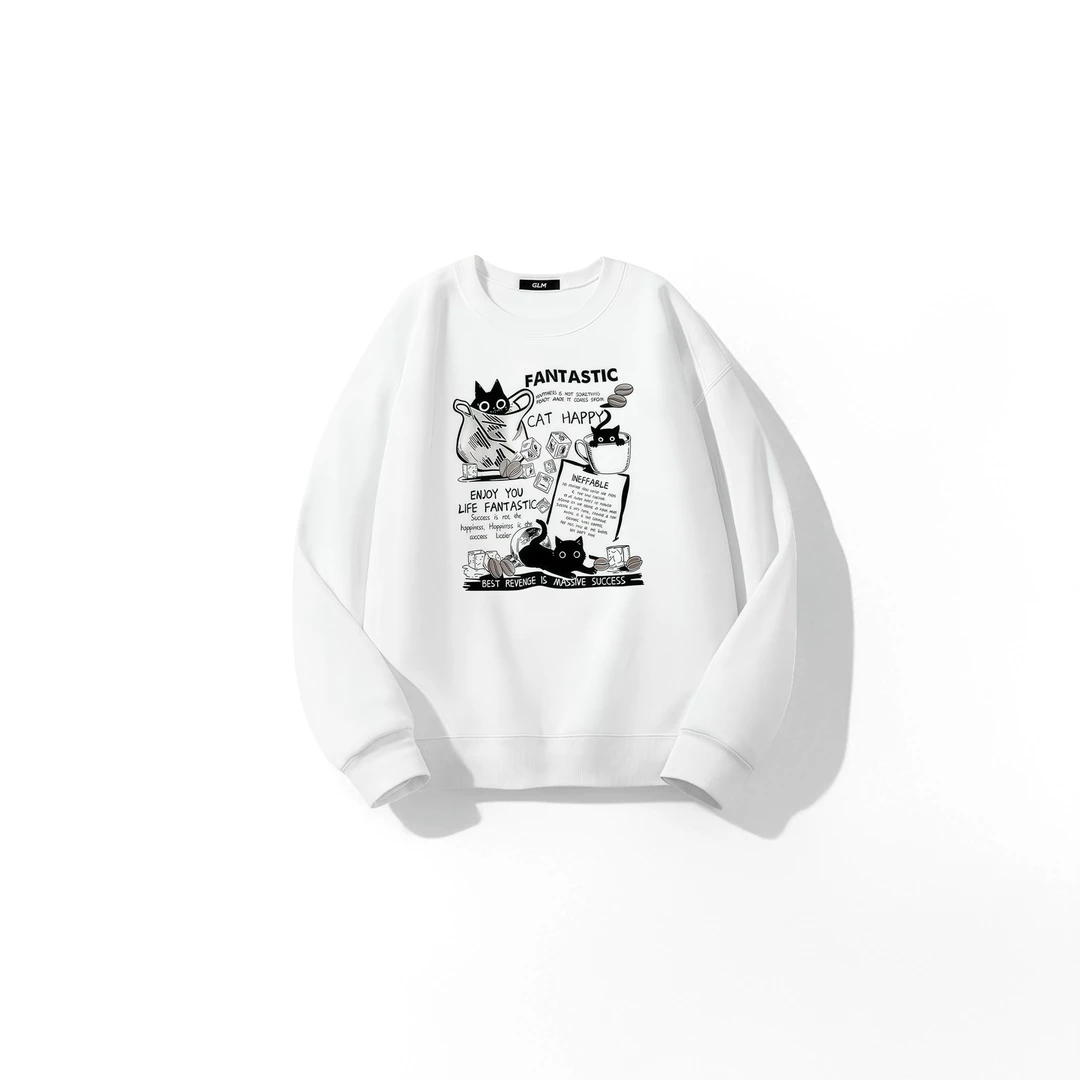 龙猫情侣时尚潮流春秋情侣卫衣上衣长袖秋冬圆领印花春季秋季保暖