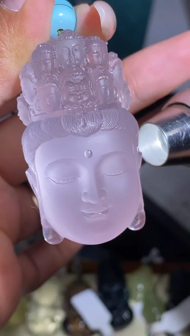 未镶嵌颈饰玛瑙/玉髓简**单十一面观音首