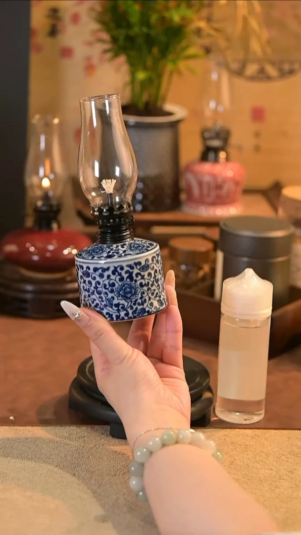 景德镇陶瓷油灯摆件