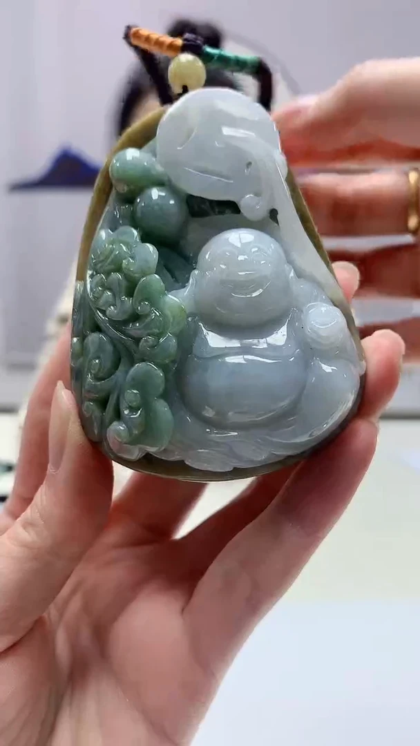【闪购商品】定制翡翠未镶嵌4902zm-毛货挂件佛公144