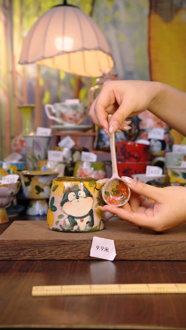 摆件泥垚手作 景德镇手工手绘器物