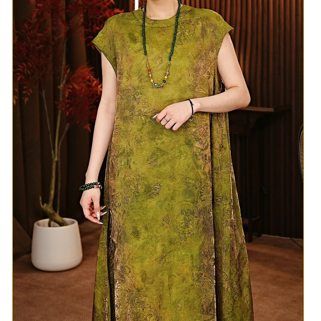 【何姐专属-绿野仙踪】新中式双面双穿重磅长裙·原创奢定