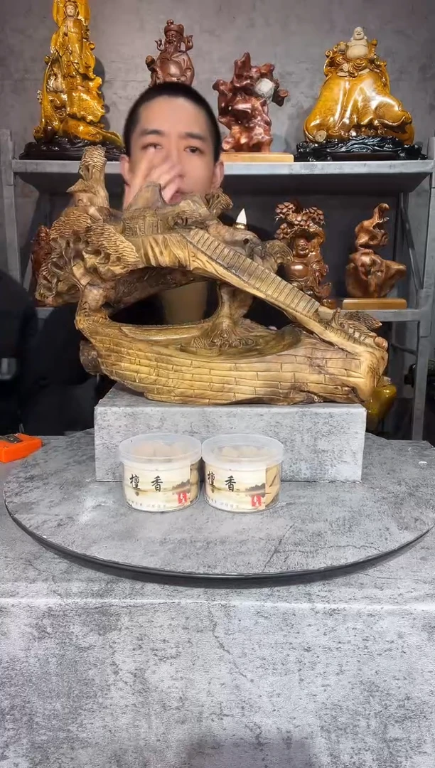 【闪购商品】金丝楠金丝楠木精工雕刻摆件