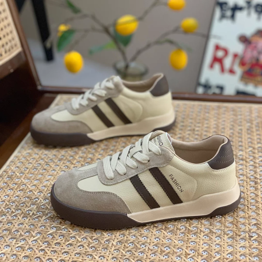 诗涵家 真皮软底德训休闲鞋87-80