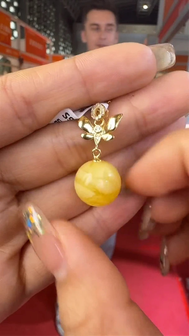 未镶嵌颈饰琥珀上海国际珠宝展假一罚十