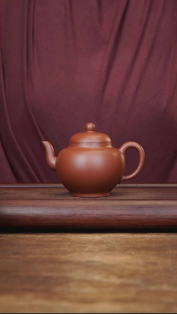 茶壶紫砂260ml 全手宫灯 家藏清水泥