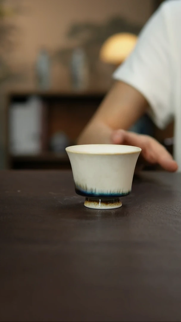 杯景德柴烧手作多人瑕疵