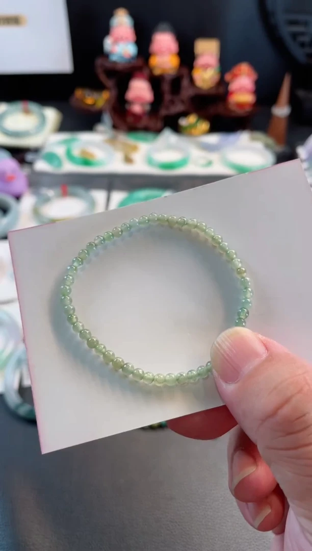 翡翠手镯未镶嵌22有纹裂