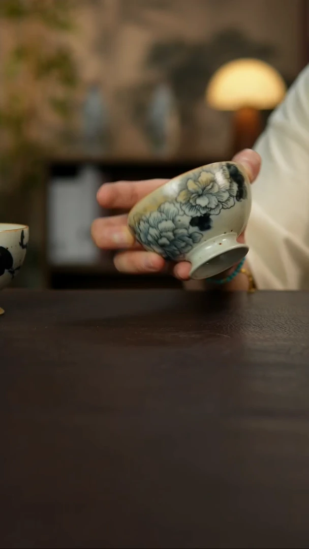 杯景德镇陶瓷杯碗柴烧多人