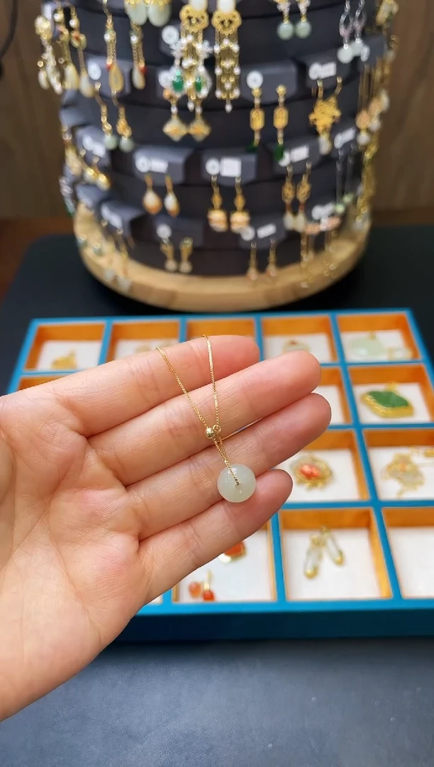 【闪购商品】和田玉吊坠银S925镀金镶嵌吊坠