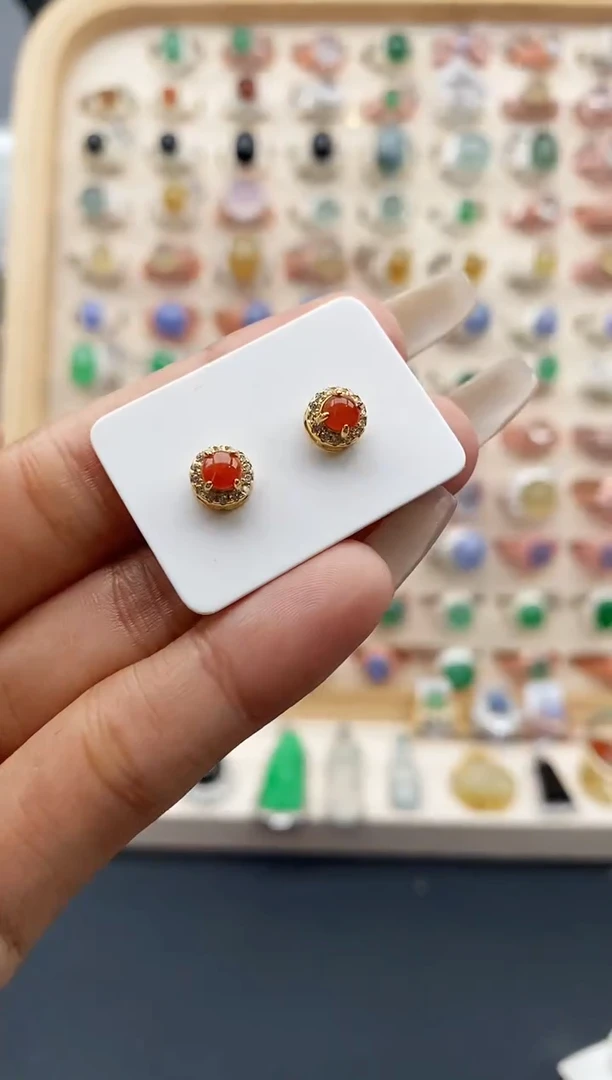 【闪购商品】翡翠戒指银S925镶嵌缅甸天然A货翡翠222   6-4