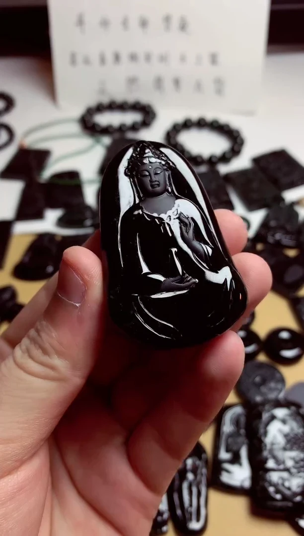 【闪购商品】翡翠颈饰未镶嵌天然翡翠墨翠A货买断不退不换