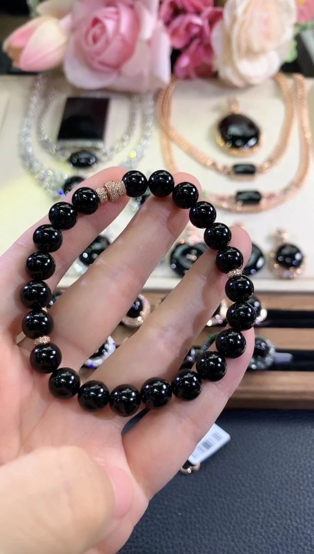 18K金镶嵌手串翡翠f10