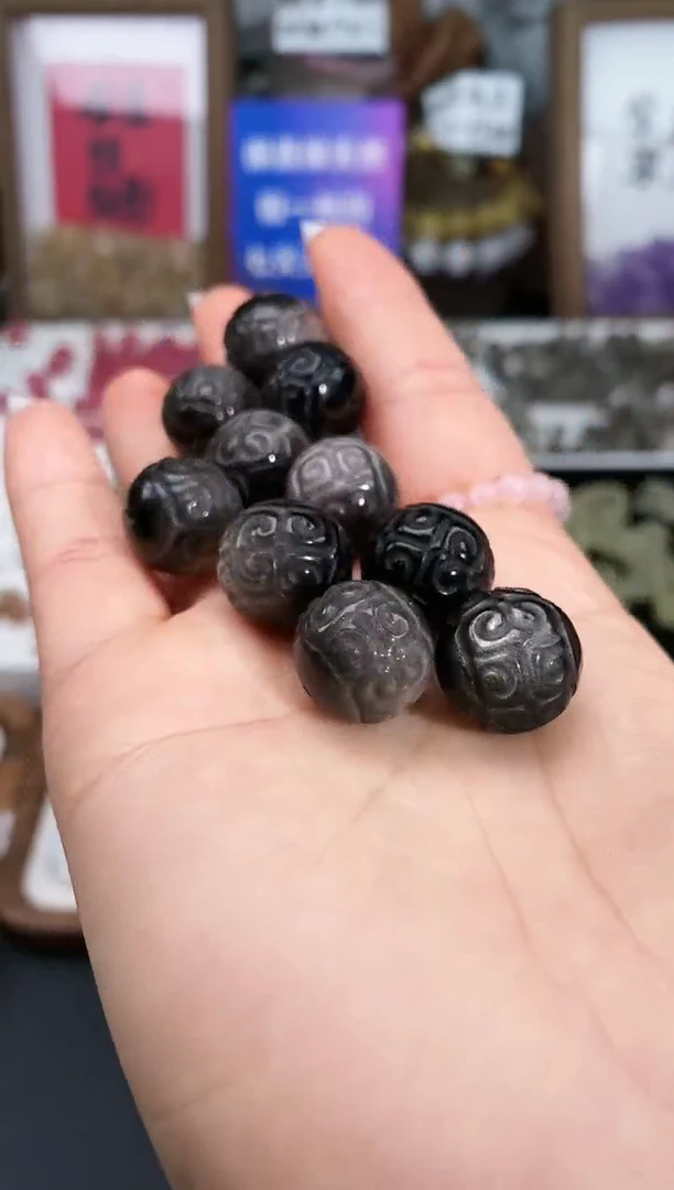 【闪购商品】黑曜岩颈饰未镶嵌192a多样性发其一/3.10/1个