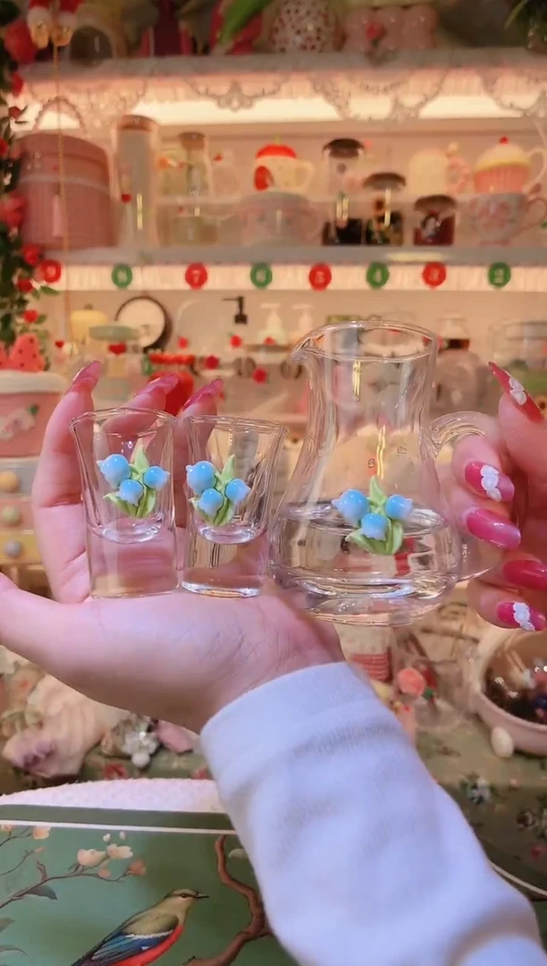 开播福利，仅剩一件！铃兰花酒具套装