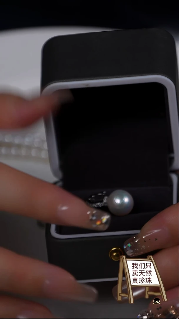 项链银S925镶嵌淡水珍珠吊坠