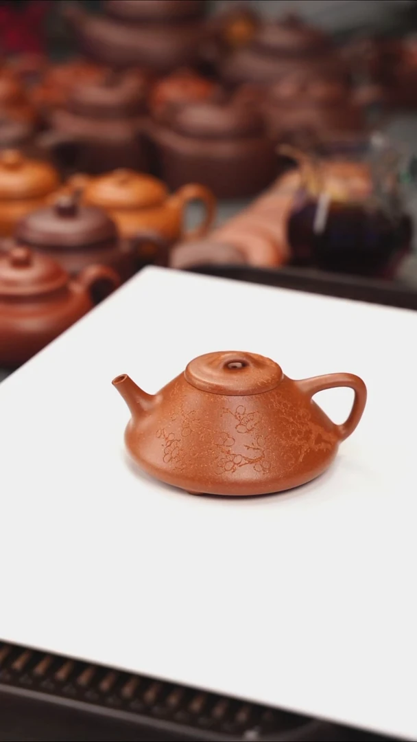 茶壶紫砂L**?桃花泥子冶