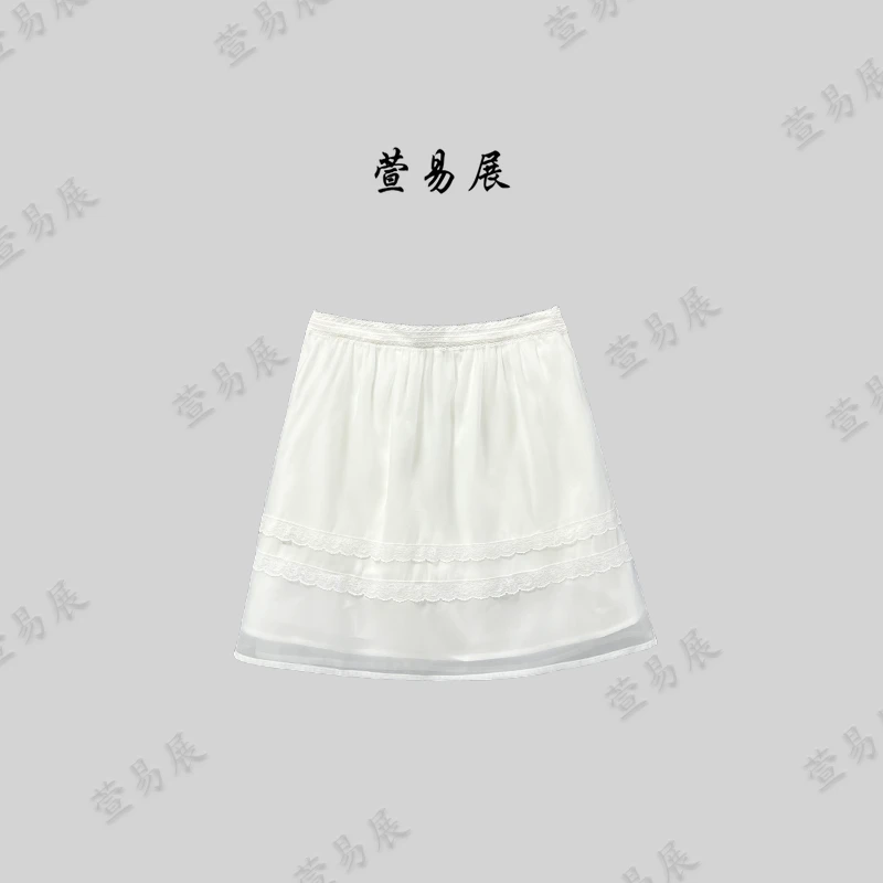 萱易展-“爱丽丝”夏季清凉显瘦蕾丝饰边防走光短裙-7759